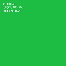 #1DBC43 - Green Haze Color Image