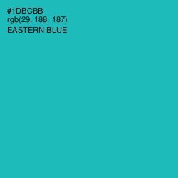 #1DBCBB - Eastern Blue Color Image