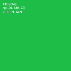 #1DBD48 - Green Haze Color Image