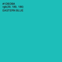 #1DBDBA - Eastern Blue Color Image