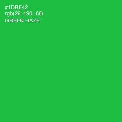 #1DBE42 - Green Haze Color Image