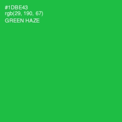 #1DBE43 - Green Haze Color Image