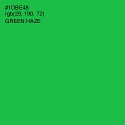 #1DBE48 - Green Haze Color Image