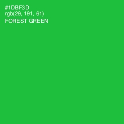 #1DBF3D - Forest Green Color Image