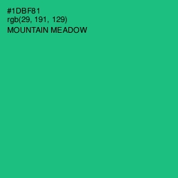 #1DBF81 - Mountain Meadow Color Image
