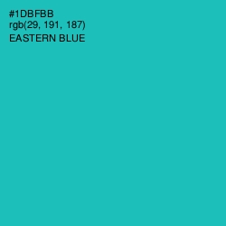 #1DBFBB - Eastern Blue Color Image