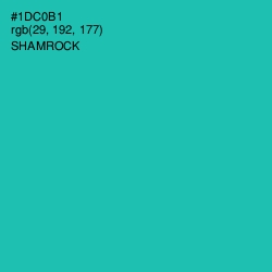 #1DC0B1 - Shamrock Color Image