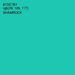 #1DC7B1 - Shamrock Color Image