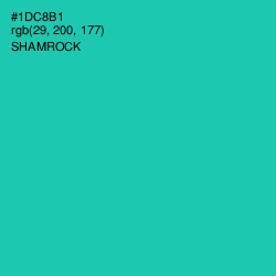 #1DC8B1 - Shamrock Color Image