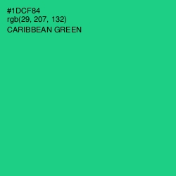 #1DCF84 - Caribbean Green Color Image