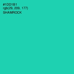 #1DD1B1 - Shamrock Color Image