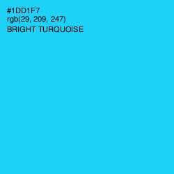 #1DD1F7 - Bright Turquoise Color Image