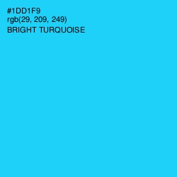 #1DD1F9 - Bright Turquoise Color Image