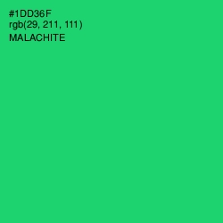 #1DD36F - Malachite Color Image