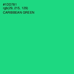 #1DD781 - Caribbean Green Color Image