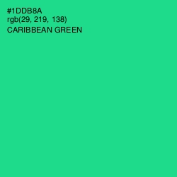 #1DDB8A - Caribbean Green Color Image