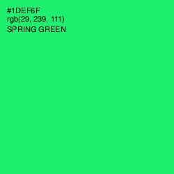 #1DEF6F - Spring Green Color Image