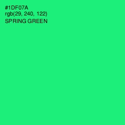 #1DF07A - Spring Green Color Image