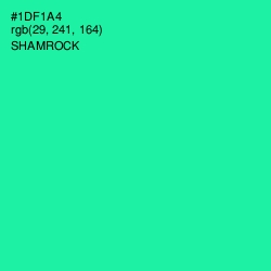 #1DF1A4 - Shamrock Color Image