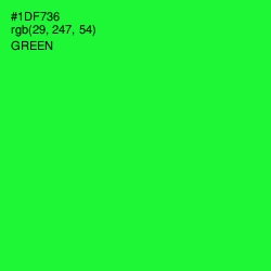 #1DF736 - Green Color Image