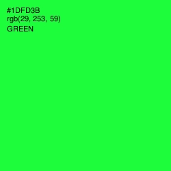 #1DFD3B - Green Color Image