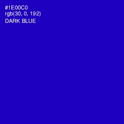 #1E00C0 - Dark Blue Color Image