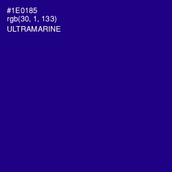 #1E0185 - Ultramarine Color Image