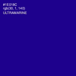 #1E018C - Ultramarine Color Image