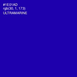 #1E01AD - Ultramarine Color Image