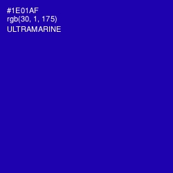 #1E01AF - Ultramarine Color Image