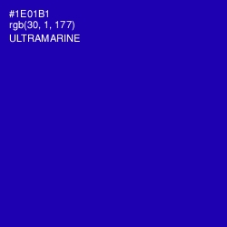 #1E01B1 - Ultramarine Color Image