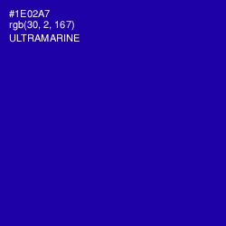 #1E02A7 - Ultramarine Color Image