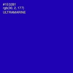 #1E02B1 - Ultramarine Color Image