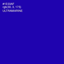 #1E03AF - Ultramarine Color Image