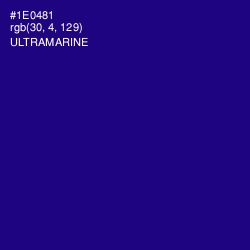 #1E0481 - Ultramarine Color Image