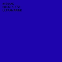 #1E04AC - Ultramarine Color Image