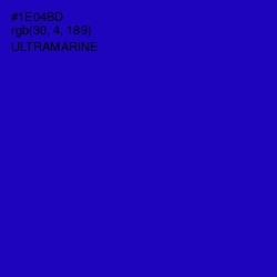 #1E04BD - Ultramarine Color Image