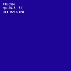 #1E0597 - Ultramarine Color Image