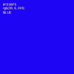 #1E06F5 - Blue Color Image