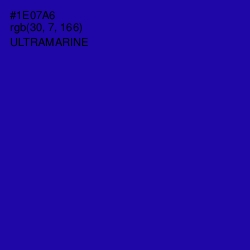 #1E07A6 - Ultramarine Color Image