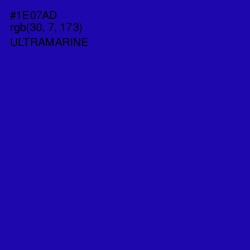 #1E07AD - Ultramarine Color Image