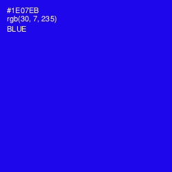 #1E07EB - Blue Color Image