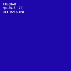 #1E08AB - Ultramarine Color Image
