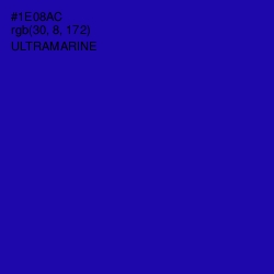 #1E08AC - Ultramarine Color Image