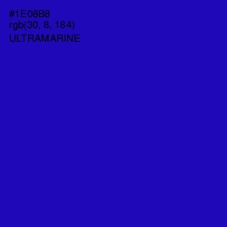 #1E08B8 - Ultramarine Color Image