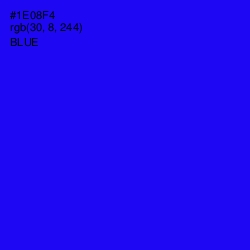 #1E08F4 - Blue Color Image