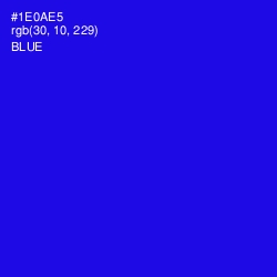 #1E0AE5 - Blue Color Image