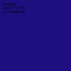 #1E0E80 - Ultramarine Color Image