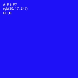 #1E11F7 - Blue Color Image