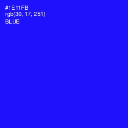 #1E11FB - Blue Color Image
